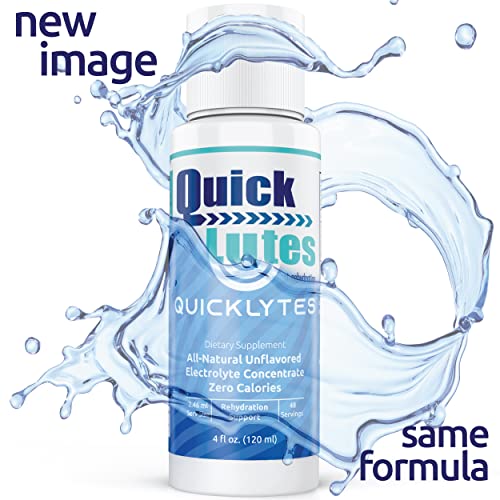 Quicklytes Electrolytes Supplement For Rapid Hydration | No Calorie No Sugar | Potassium, Magnesium & Sodium | Leg Cramp Relief | 48 Servings (1 Bottle) #TOP1