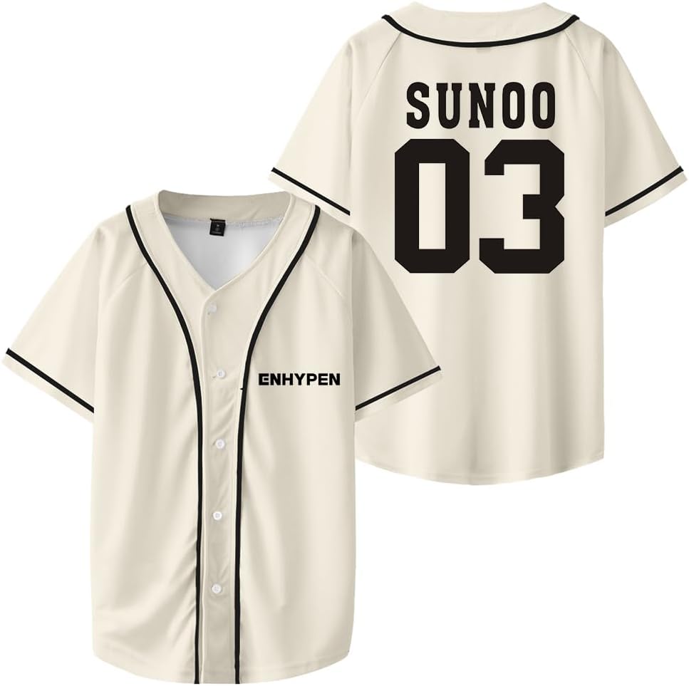 Kpop Enhypen SUNOO Merch Baseball Jersey Chemise Maroc Ubuy