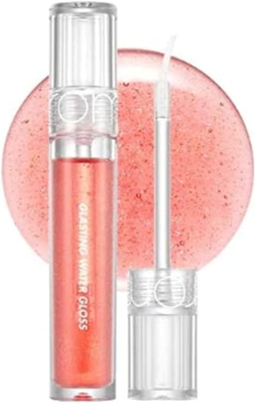 rom&nd Glasting Water Gloss 2 colors No.01 SANHO CRUSH | Syrupy gloss|Glossy Finish| Long-lasting| moisturizing| Highlighting| Natural-beauty | Gloss for Daily Use|K-beauty | 4.5g/0.16oz