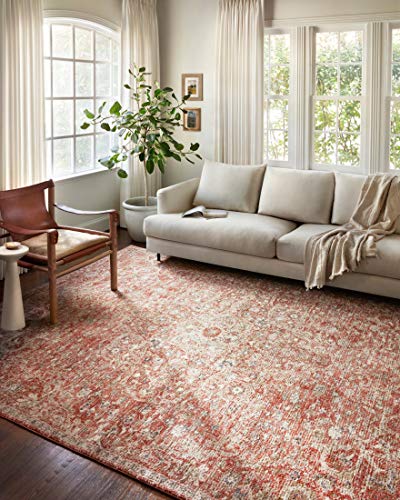 Alfombra Redonda Loloi Saban 3'9" x 3'9" Rust/Beige miniatura 1