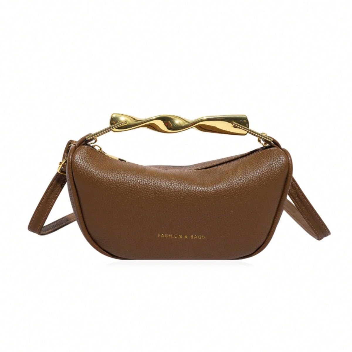 Mini Elegance Bag with Metallic Handle，suitable for shopping, outings and daily commuting