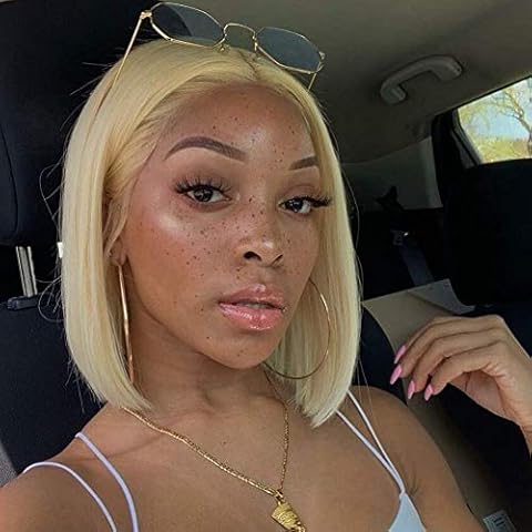 613 Lace Front Wig Human Hair Best Remy Glueless Full Lace Hair Pre Plucked Hair Line 150% Density for Black Women with Baby Hair by Estelle Wig (10inch, lace front wig) Cover