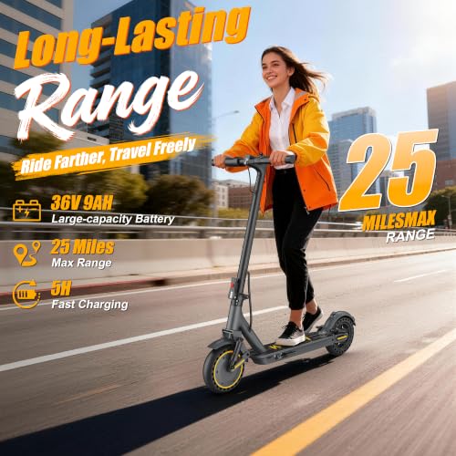 Image of WERHY 10 Inches Electric Scooter, 500W /1000W Powerful Motor & 22 MPH Top Speed, 22-28Miles Long Range, Folding E Scooter with Dual Braking for Adults