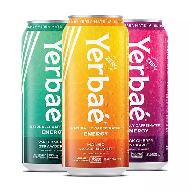 BEEQ BOX (PACK OF 15) Yerbae Plant Based Energy Drink Variety Pack, 3 Flavors, 16