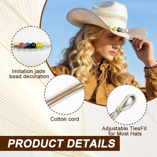 Image of Cowboy Hat Bands for Men Women, Leather Hatbands Belt for Cowboy /Western /Fedora /Cowgirl Hats