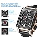 MEGIR Men's Analogue Army Military Chronograph Luminous Quartz Watch with Fashion Leather Strap for Sport & Business Work (2061 Rose/Black)
