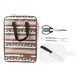 Ustensiles de Barbecue, 5 pièces Cuisines d'extérieur en Acier Inoxydable Couteau de Barbecue Portable Planche à découper Sac de Pique-Nique ustensiles Simples pour Le Camping, Pianic