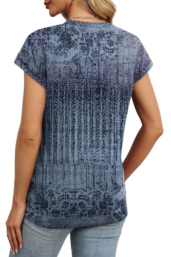 Image of Alaroo Womens Summer Tops Short Sleeve Shirts Crew Neck Cute Trendy Tunic Blouses (S-3XL)