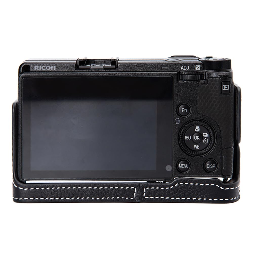 Amazon.co.jp: DBZZ ビンテージレザーハーフラップカメラケース Ricoh