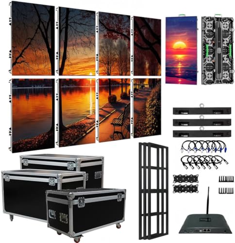 Image of LED Display Wall Panel | 3840Hz High Refresh Rate|P1.8 P2.9 P3.9 P4.9 P6 | IP65 Aluminum Cabinet,for Stage, Wedding Parties, Exhibitions, and Event Broadcasts (24, P3.9, 50*100cm(1.64ft*3.28ft))