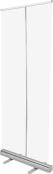 Standing Sneeze Guard, Floor Standing Roll Up Clear Shield, Desk Divider Partition Screens, with Adjustable Banner Stand, for Retail Stores, Office, Cashier, Receptionist, 100cm200cm39.4"78.7"