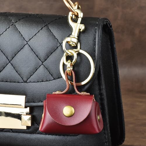 Portable Coin Holder And Keychain Combo Crafted From Sturdy PU Leather Ideal For Students Commuters And Travelers2