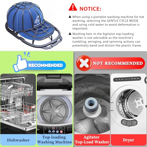 image for Eiito Hat washer for Washing machcine, 2 Pack Hat Cleaner for Baseball