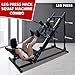 GOWE Leg Press Hack Squat Machine, Professional Adjustable Leg Press Machine for Home Gym with Linear Bearing, Specialty Hack Squat Machine for Full Lower Body Workout with Weight Storage