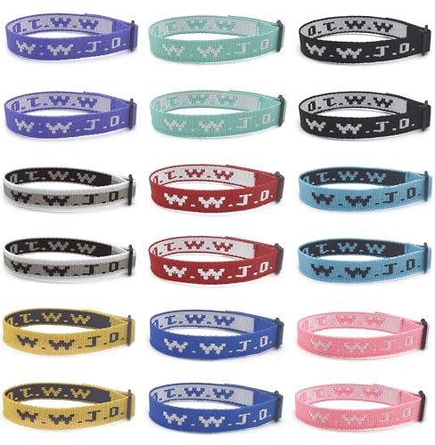 9-27Pcs W.W.J.D. Webbing Bracelets What Wound Jesus Do Bracelets Inspirational Christian Bracelets for Women Men Adjustable Religious Woven WWJD Wristbands for Fundraisers