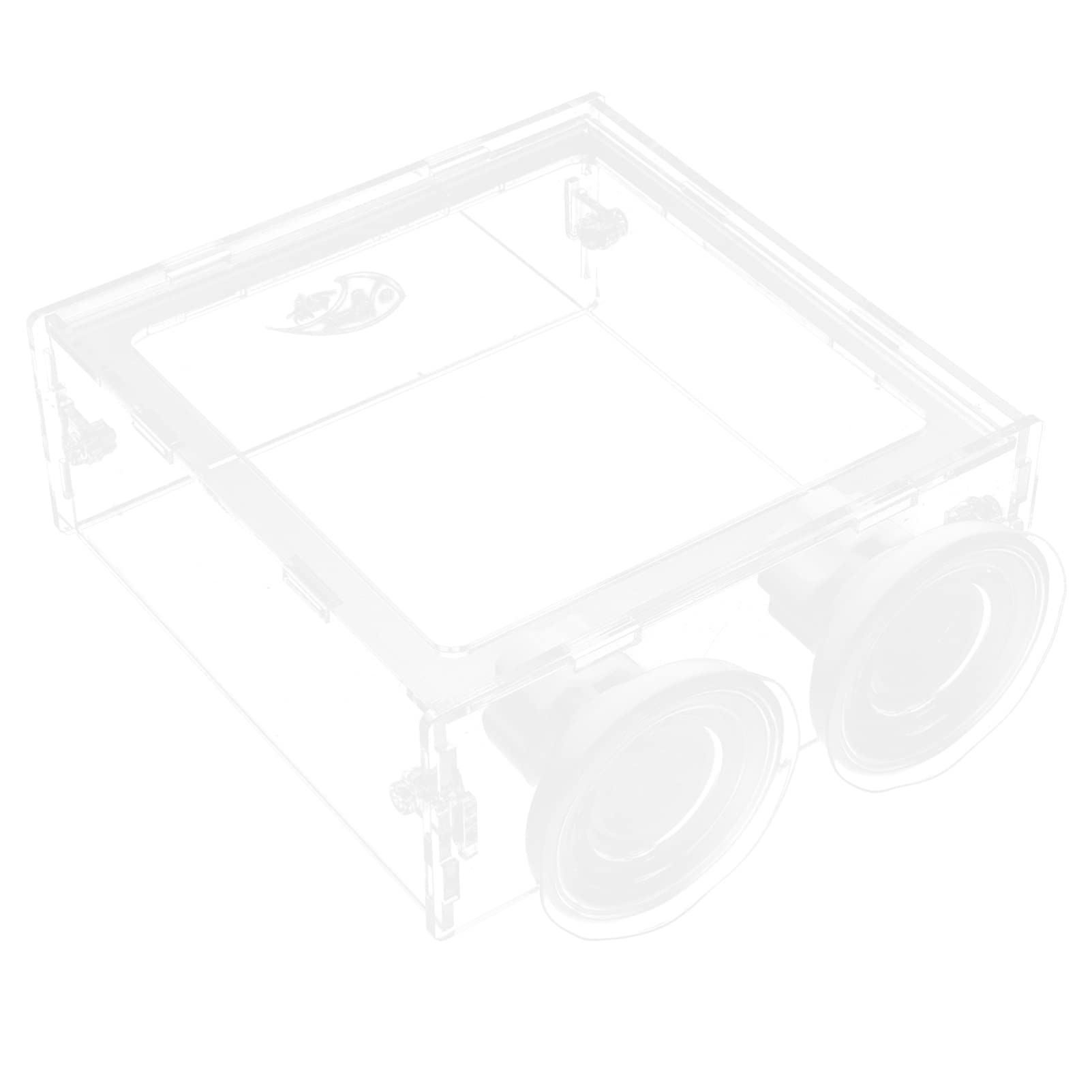 HANABASS Acrylic Fish Feeder Bowl Suction Cup Fish Tank Feeding Circle for Freshwater Aquariums