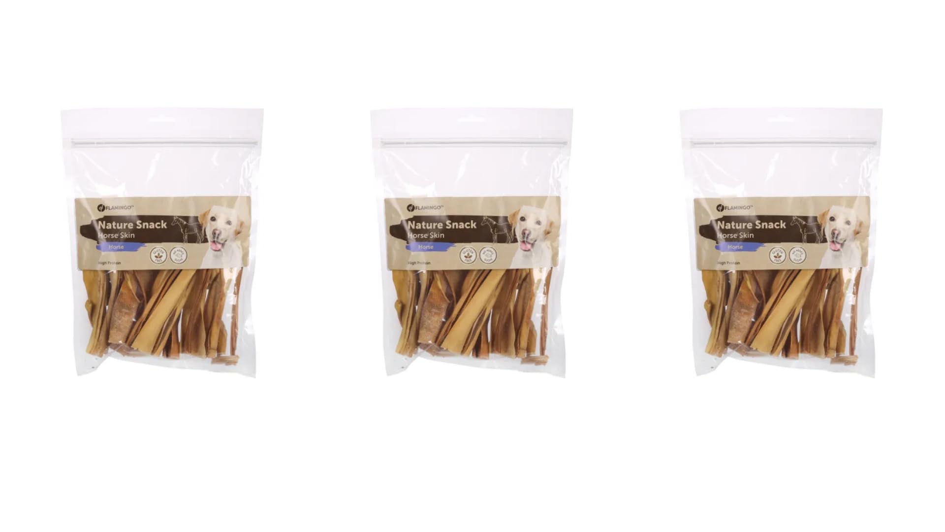 Flamingo Snacks para Perros Nature Snack Pile Caballo 6x200GR