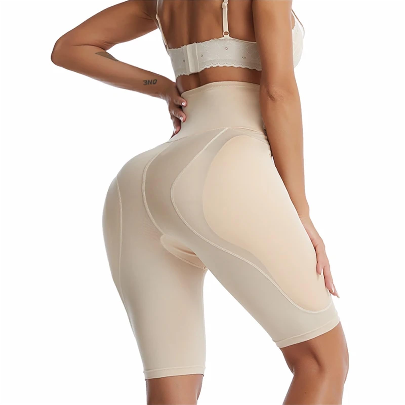 Entrenador de Cintura Alta Moldeador Cuerpo, Bragas Acolchadas, glúteos, Levantador sin Costuras, Control
