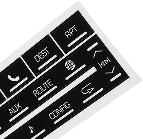 Miniatura 7 de Calcomanías de reparación de botones de CA y multimedia compatibles con Cadillac Escalade EXT ESV 2007-2014 con control de clima y reparación de