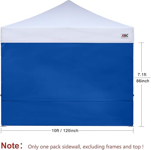 Miniatura 2 de ABCCANOPY - Toldo desplegable para el sol 10'x 10', pared lateral de 10' (1 panel), más de 15 colores, con cintas para sujetar de la estructura