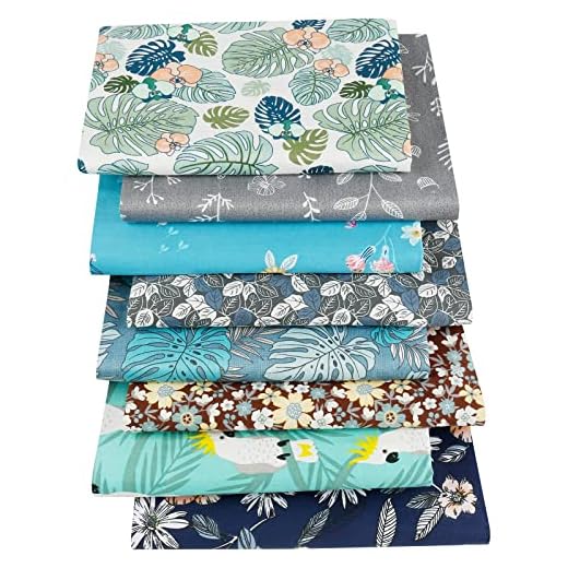 XiYee Tissus en Couture, Tissus en Coton pour Patchwork, Paquets de Tissus pour Patchwork et Patchwork de, Tissu au Metre Patchwork Multicolore (8 pièces 50 x 50 cm 01)