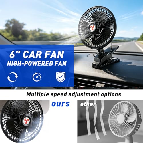 Ventilador de coche de 12V para combatir el calor en los asientos traseros 8