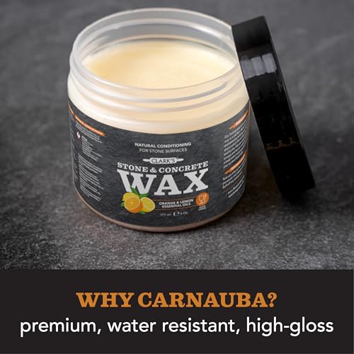 CLARK’S Natural Stone Wax - Seal and Protect Soapstone, Slate and Concrete with Carnauba and Beeswax - Use on Kitchen and Bath Countertops - Enriched with Lemon and Orange Extract, Large 32oz - Thumbnail 3