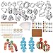 200pcs Polymer Clay Cutters Kit Stainless Steel Clay Cutter Set with 40 Round Cutters and 143 Earring Accessories Clay Cutting Tools