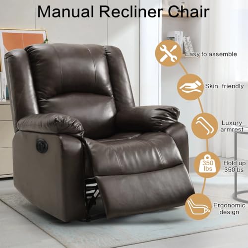 Image of Seventh Heaven Phoenix 1 Seater Motorised Recliner | Single Sofa Chair for Living Room Comfort | Ergonomic Design (Leatherette - Brown)
