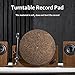 Turntable Platter Mat Black Rubber Cork Design,12 Inch Silicone Turntable Slipmat for Universal to All 12in Record Players,Improves Sound and Reduces Noise