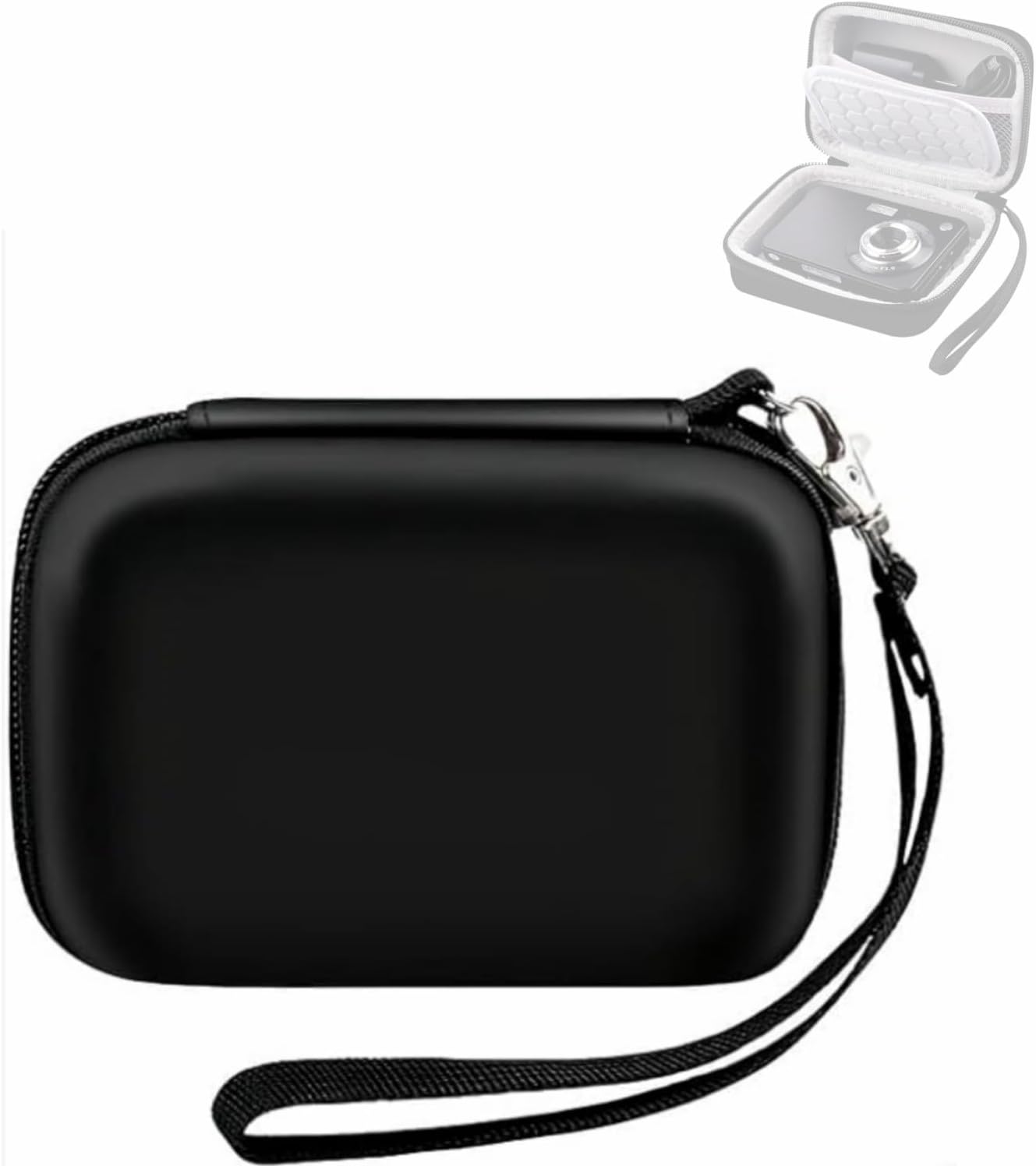 Digital Camera Case Compatible with Kodak PixPro/Canon PowerShot/Sony DSC, Hard Shell Camera Protective Carrying Bag for Cable,SD Card