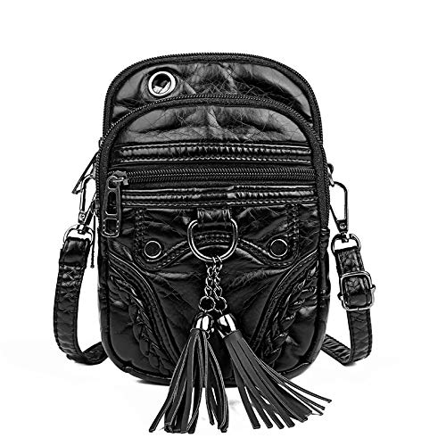 Laptoptasche Rucksack Damen   Umhängetaschen Vintage Handytaschen Für Mädchen Quaste Corossbody Taschen Für Frauen Casual Pu Leder Klappen Niet