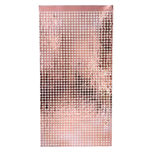 MTKSFDC Lametta Vorhang Roségold 1 x 2 m