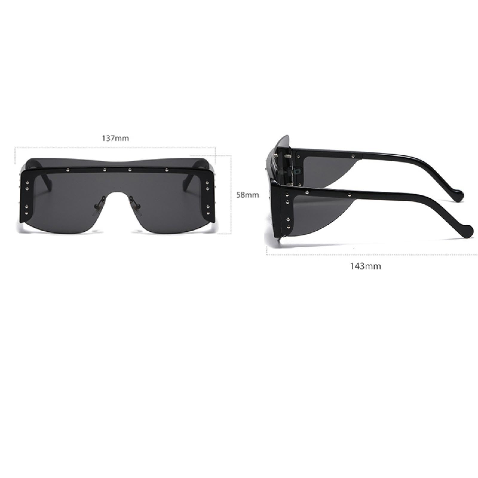 Gafas de sol sin montura para mujer, con remaches metálicos únicos, modernas y sin montura para hombre, con protección UV400
