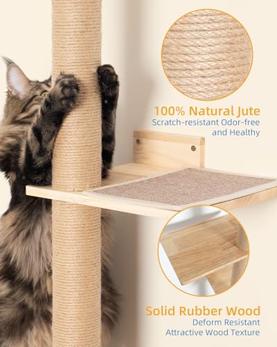 Árbol para gatos montado en pared de 80 pulgadas miniatura 5