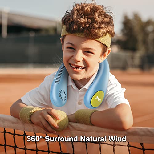 Kids-Neck-Fan-Portable-Bladeless-Fan-for-Kid-4-14Y-Girls-Boys-2600mAh-USB-Personal-Mini-Fan-Cooling-Fan-for-TravelCampingStudy-4-Speeds-Lightweight-Compact-Perfect-Summer-Gifts-for-Kids