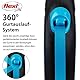 flexi® Neon S Gurt 5 m schwarz, neon-Blauer Gurt, reflektierende Seitenfläche, Roll-Leine für Hunde bis 15 kg