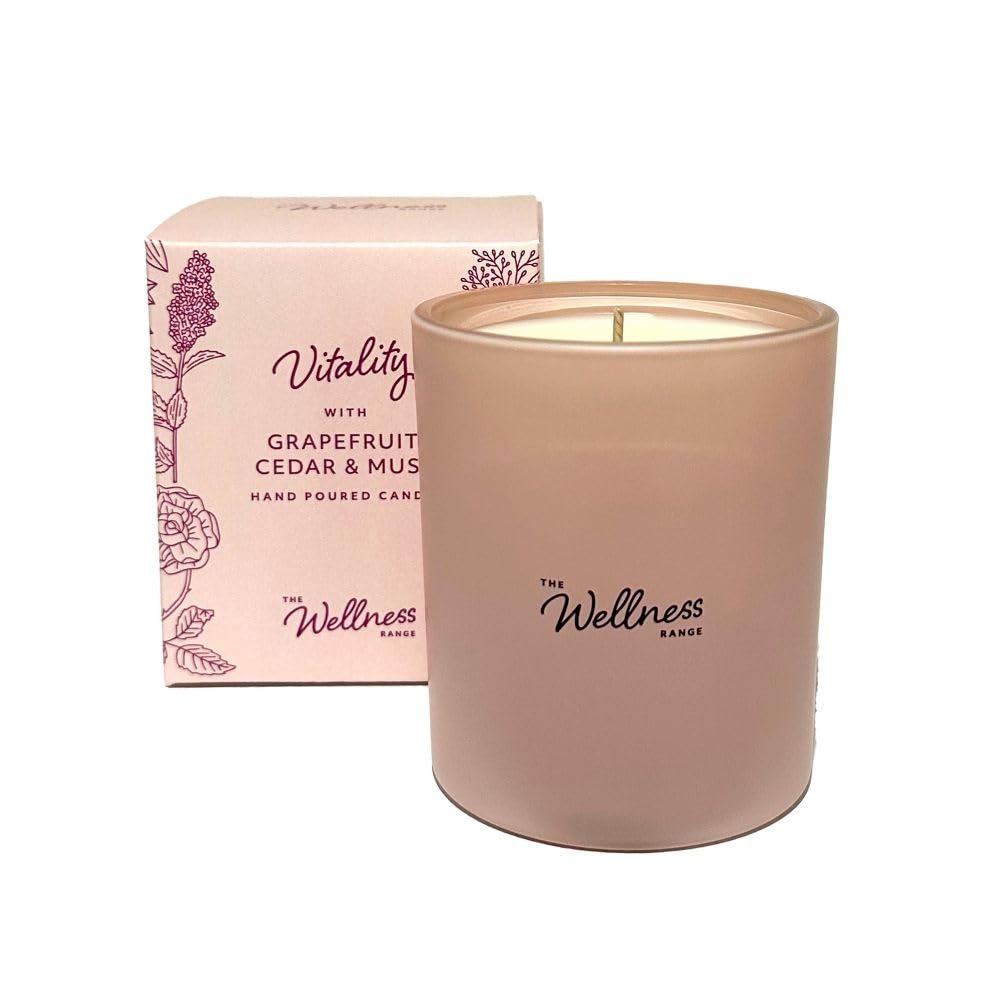 Potters Crouch Wellness Range Glass Candle - Grapefruit, Cedar & Musk