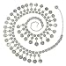 TianBo Vintage Antique Silver Color Coin Tassels Pendant Belly Dance Body Chain Waist Chains Turkish Gypsy Carving Beach Belt Body Jewelry for Women Size 35-41in Adjustable (Rq80)
