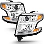 ACANII-For 2015-2020 Chevy Tahoe Suburban Chrome Housing LED DRL Headlights Headlamps Driver + Passenger Side