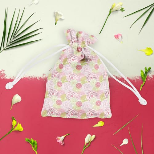 Image of ArtzFolio Hand Draw Flowers | Pouch Wrist Potli Bag | Bag for Weddings & Casual Parties