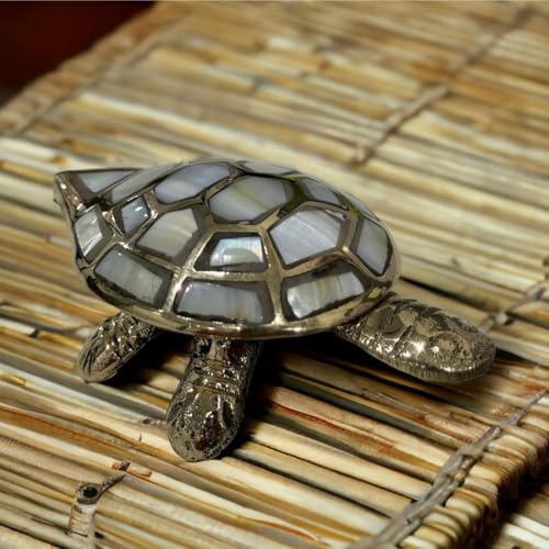 Image of Essential Feng Shui Tortoise Wish Fulfilling Brass Tortoise with Secret Wish Compartment for Good Luck for Home, Wealth and Prosperity (Pack of 2)