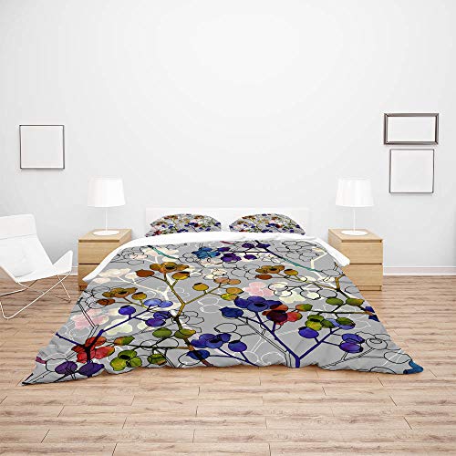 Funda nórdica doublé de fácil cuidado y juego de cama 3 piezas Pattern2 4