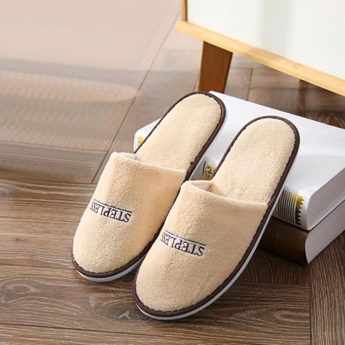 1 Pairs Slippers for Guest, Spa Slides Washable Reusable House Shoes Hotel Indoor Slippers for Home,Travel