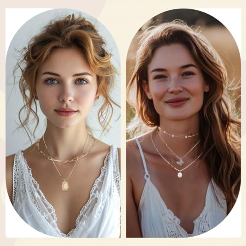 Image of Remuuly 43 Pcs Christmas Gold Jewelry Gift Set for Women Girl Xmas Gift | Includes 6 Necklaces 13 Bracelets 20 Rings 4 Hair Clips, Wedding Birthday Gift, Varied Selection of Designs, Alloy Material