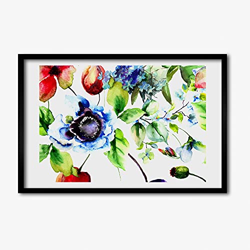 Fleurs de printemps en cadre bois Tulup 60x40 cm pour illuminer la décoration de votre salon