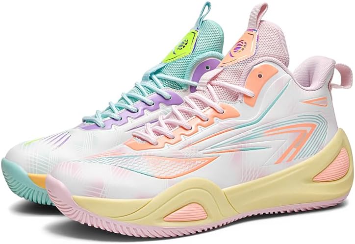 Girls Boys Basketball Shoes High Top Fashion Volleyball Kids Non Slip Comfortable I...