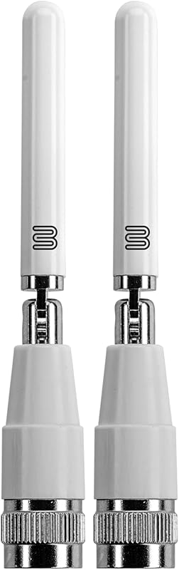 Antena monopolo Bolton Dart WiFi Omni, 2,4/5,8–7,125 GHz, paquete de 2 | Antenas de alto rendimiento con conectores RP-SMA con bisagras giratorias para enrutadores y puntos de acceso WiFi