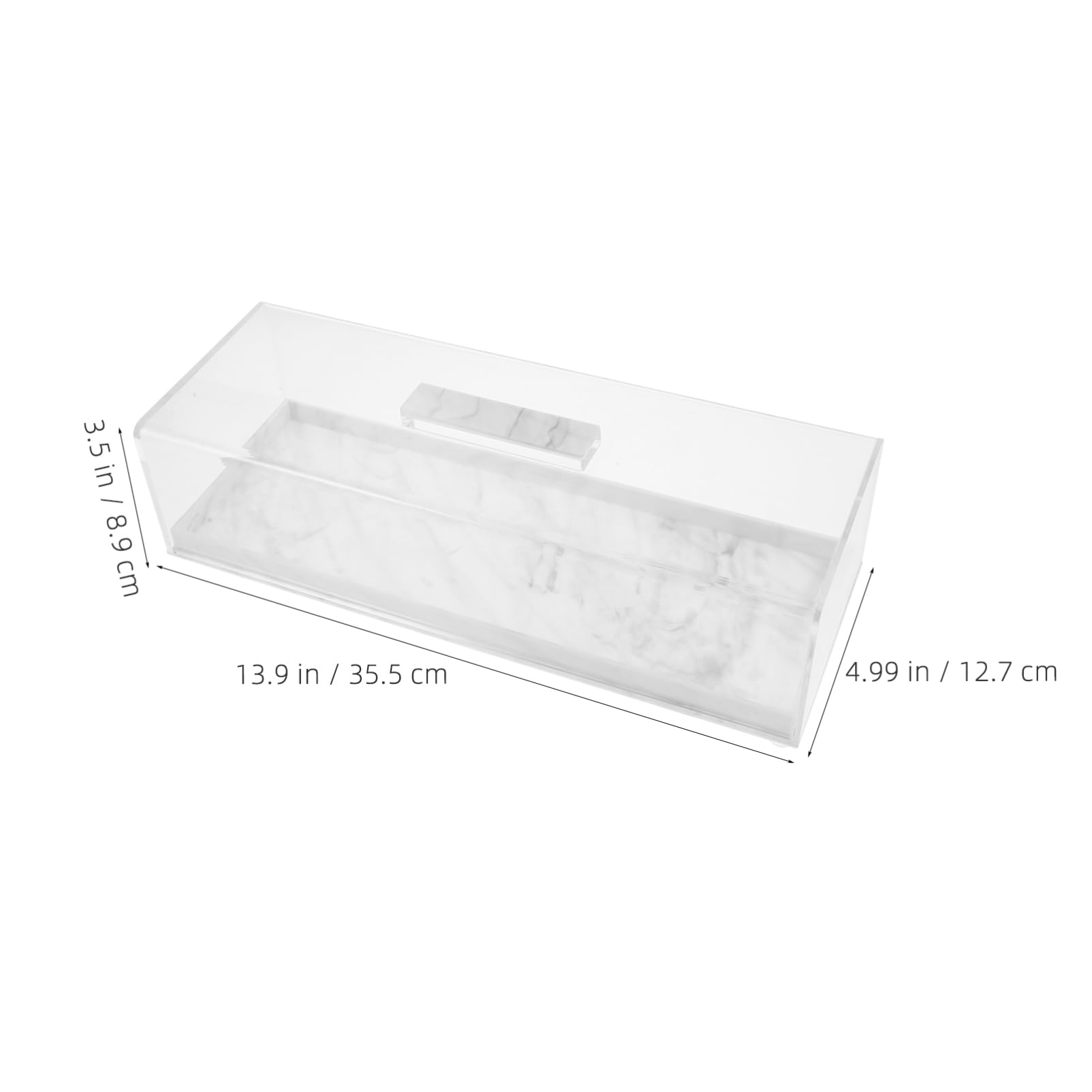 Ciieeo Bandeja Blanco de Acrílico Rectangular Pasteles para Servir
