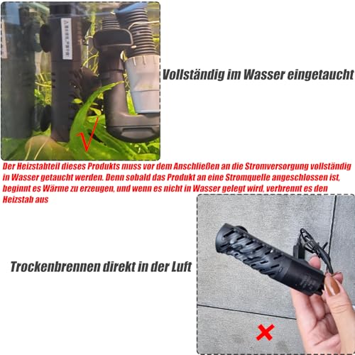 GERUI Aquarium Mini Heizung 15L, 100-240V 50/60HZ, Temperaturkontrollbereich: 20 ℃ -34 ℃, verwendet für Aquarium und Aquarium Aquarium PTC automatische konstante Temperaturisolierung dünn (30W)